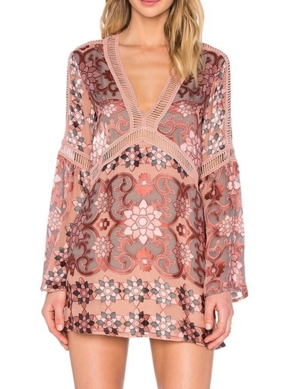 For Love & Lemons Juliet Dress - Maroon, sz Small 0185 - Picture 4 of 17